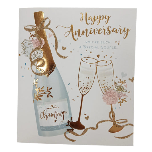 Anniversary Card | On Your/champagne bottle process card