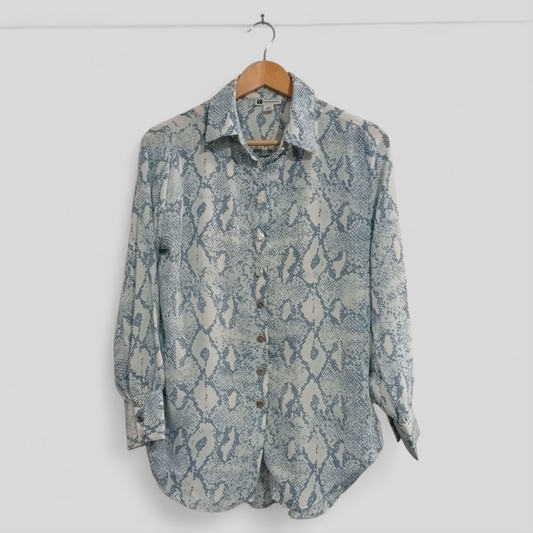 (10) Rockmans | Blue Print Blouse