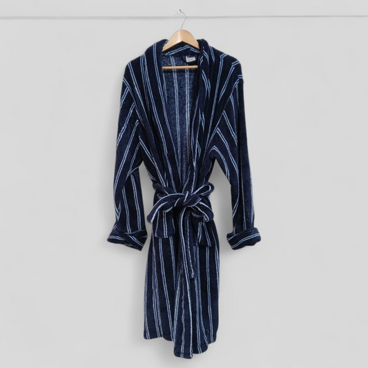 (OS) MyHouse | Navy Stripe Bath Robe
