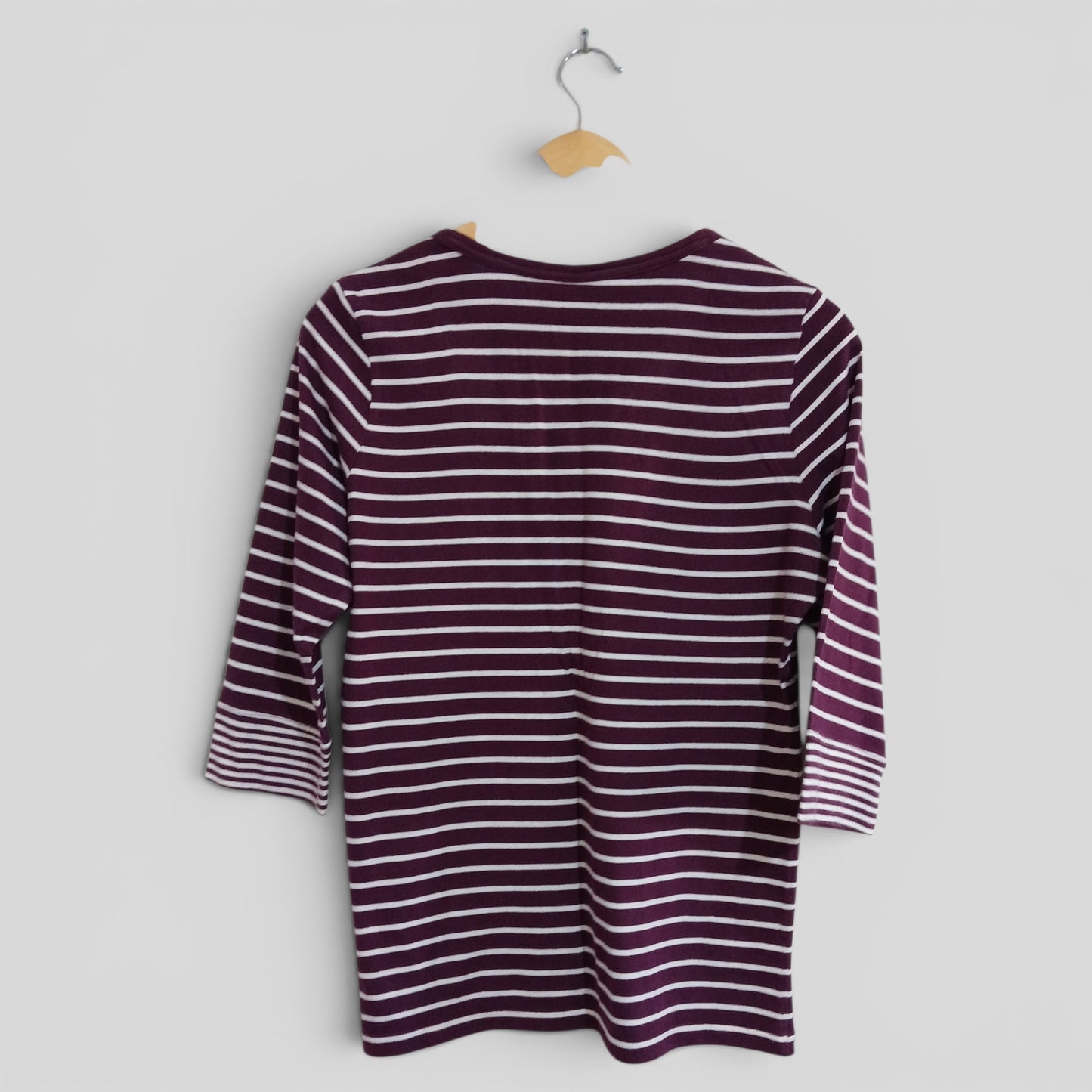 (10) Maroon Striped Blouse