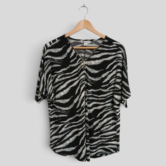 (M) Rockmans | Zebra Print Blouse