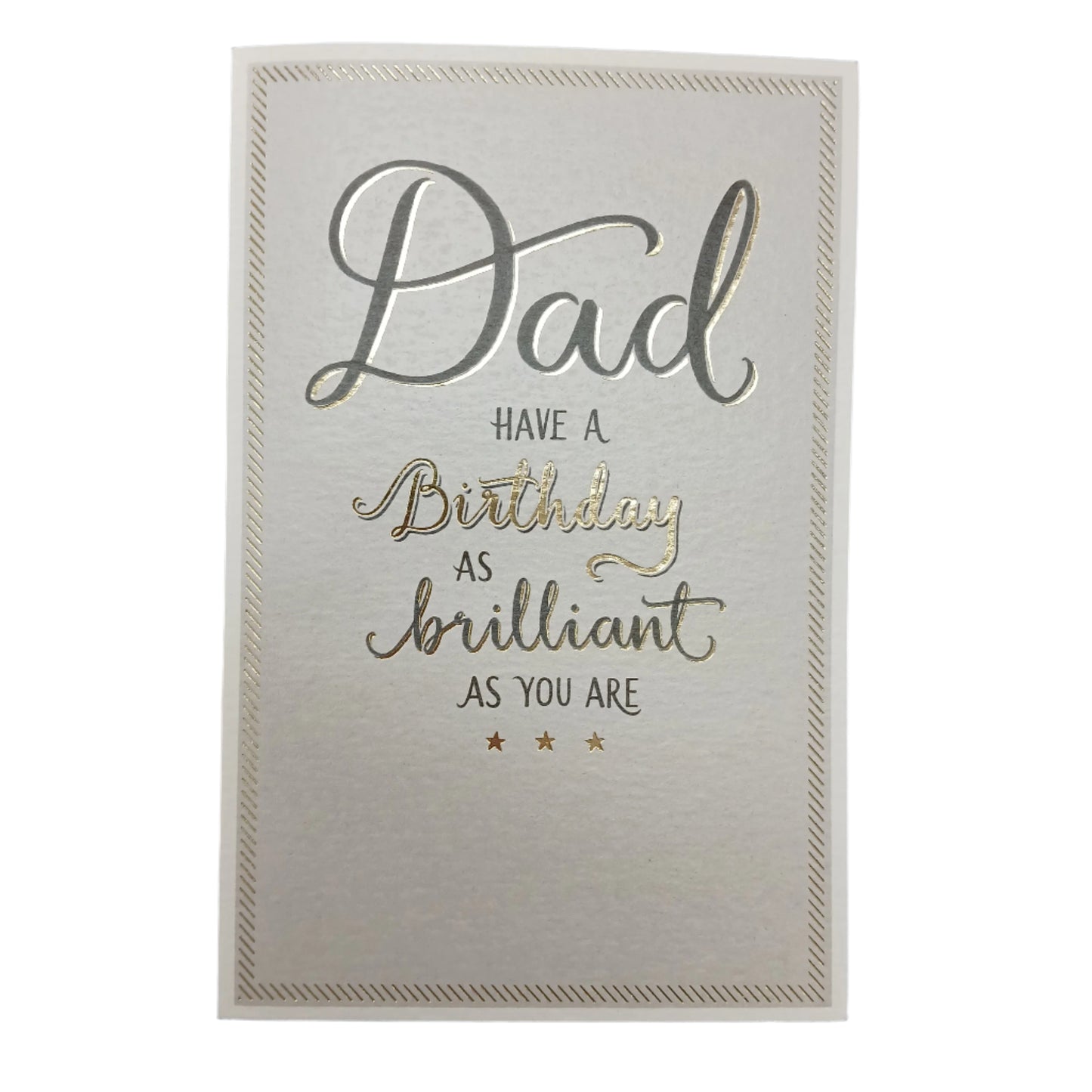 Birthday Card |  Dad/Dad classic type on grey