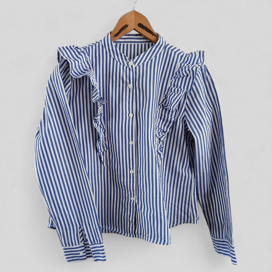 (6) Women's Striped L/S Blouse