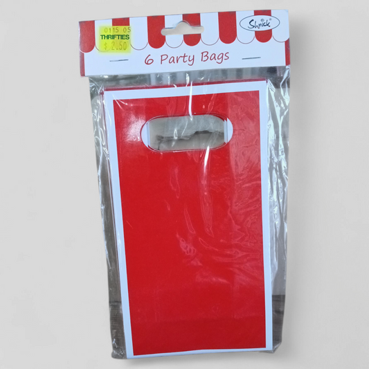 Party Bags Red Small 6 pack