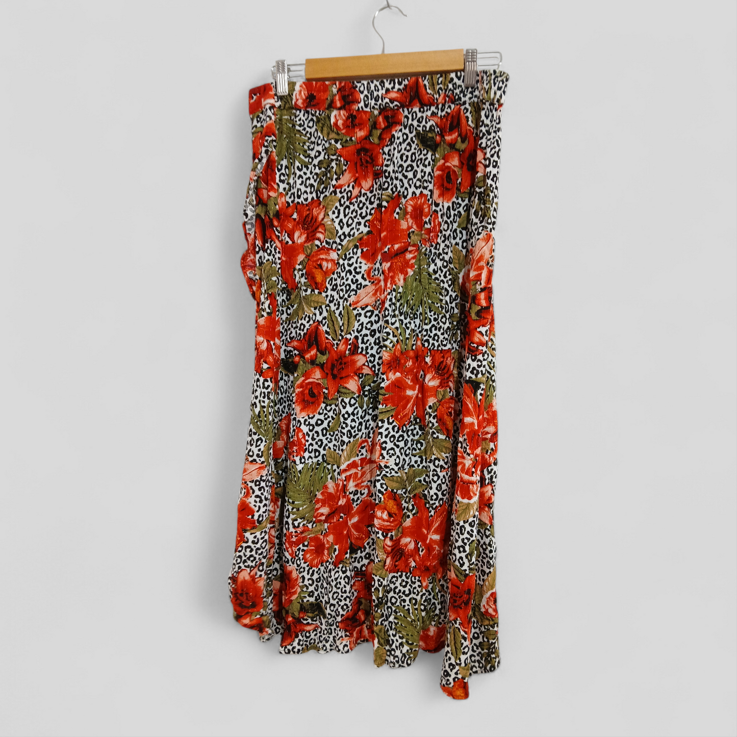 (10) Rockmans | Animal Print/Flower Skirt