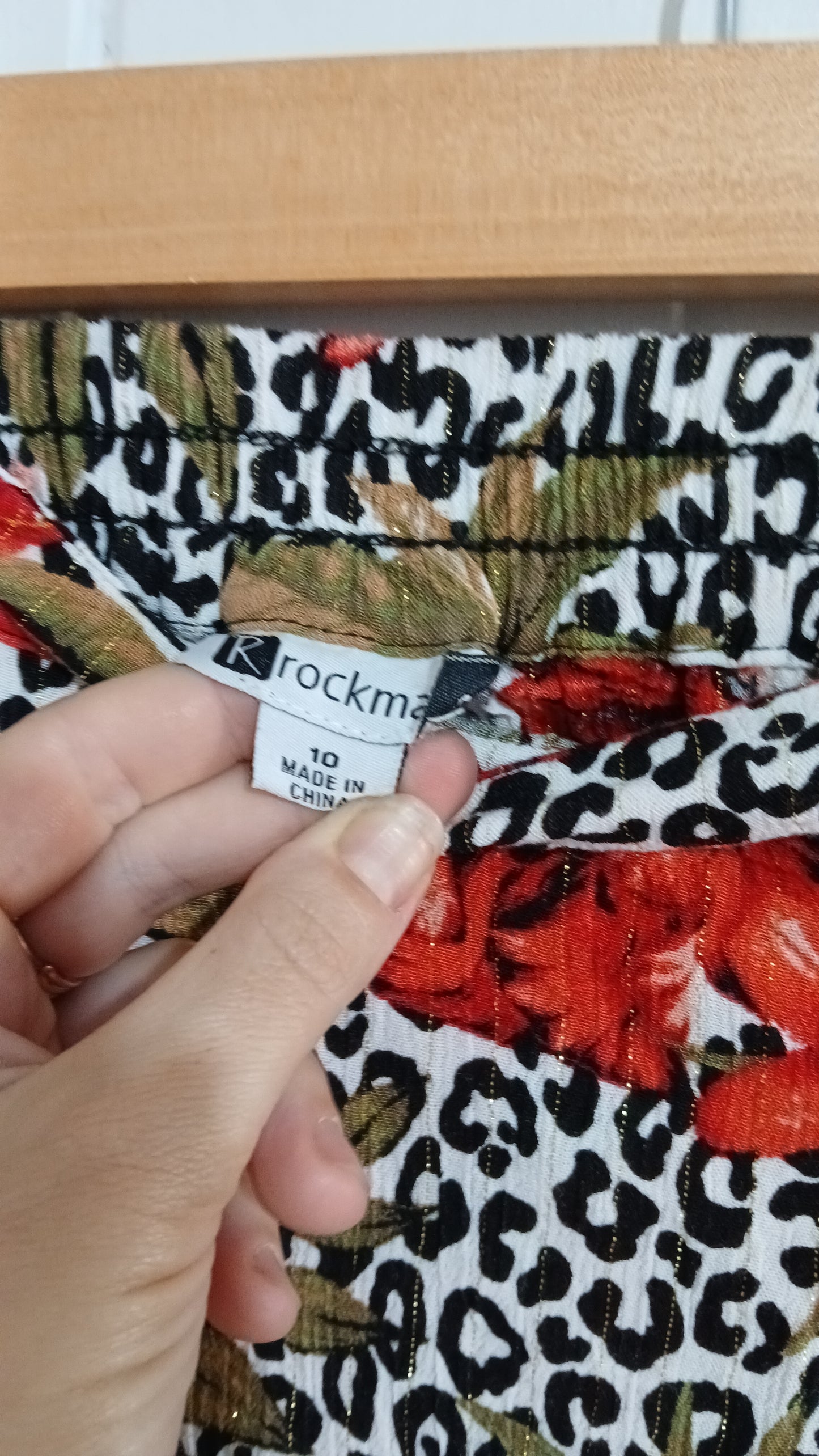 (10) Rockmans | Animal Print/Flower Skirt