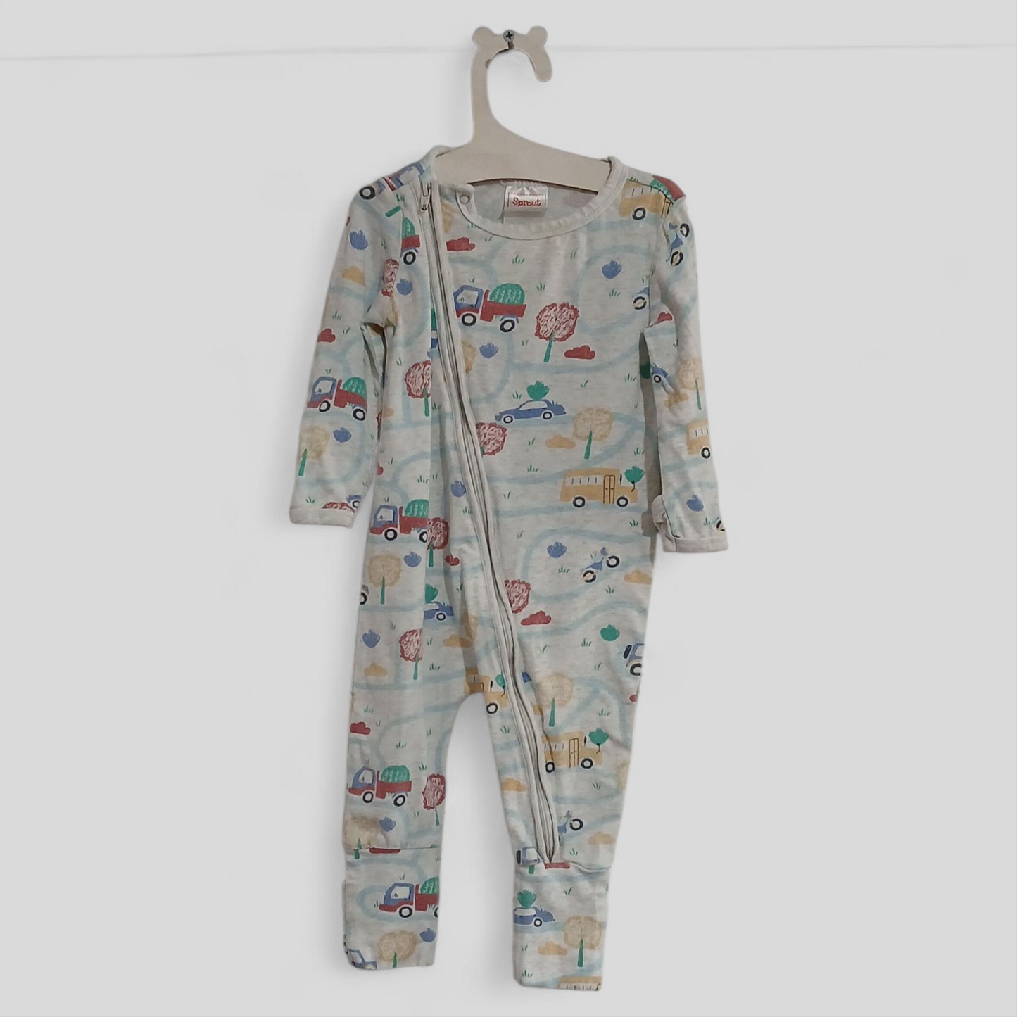 (00JNR) Sprout | Vehicle Onesie
