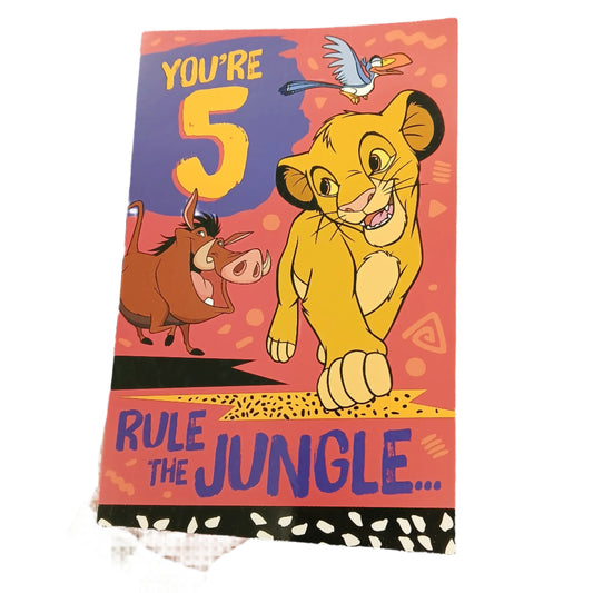 Birthday Card |  5th Boy/Lion King Juv 5