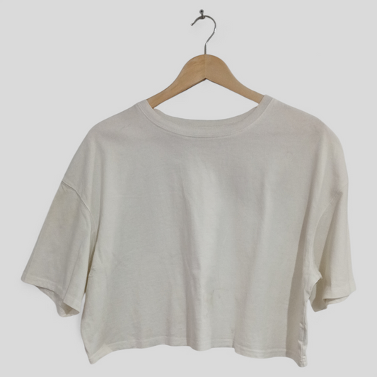 (L) Shein | Crop White Tee