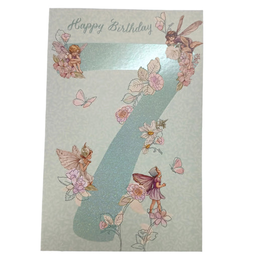 Birthday Card |  7th Girl/Flower Fairires age 7