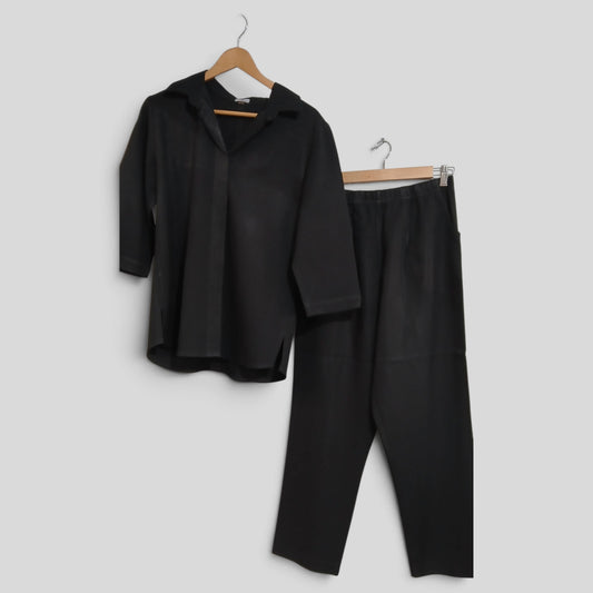 (S) Renzi Vorsa | Black Blouse Pants Set