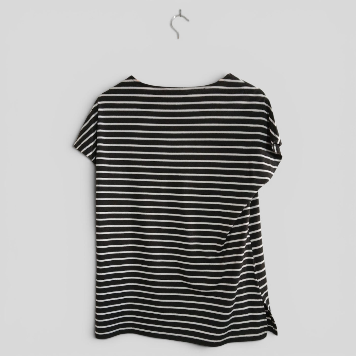(12) Millers | Striped BW/ Red Roses Tee