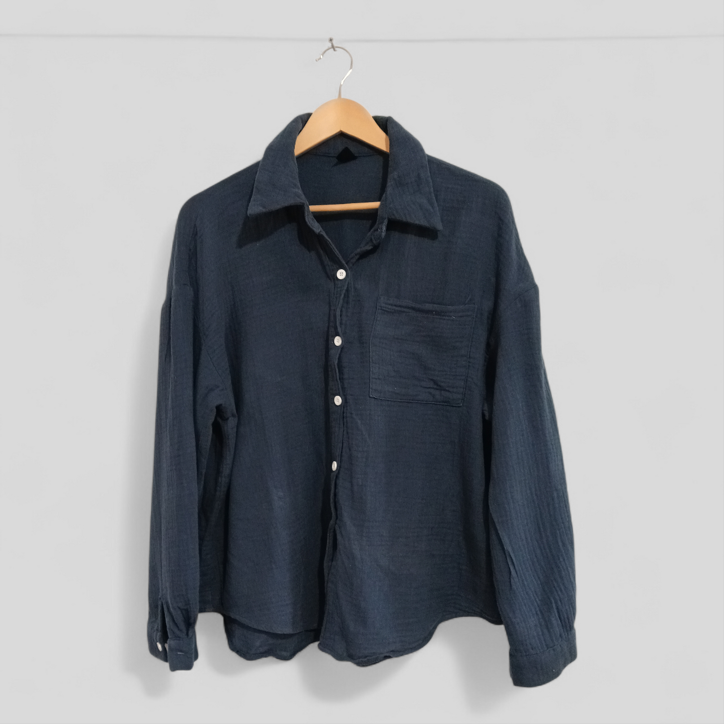 (L) Shein | LS Navy Shirt