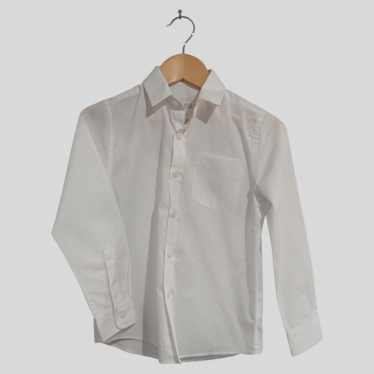 (6JNR) Next | White LS Shirt