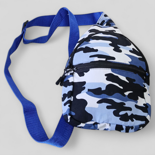 Blue Camo Sling Bag | Tracy's Bag Creations