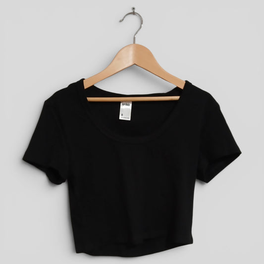 (8) Anko | Black Crop Tee