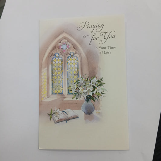 Sympathy Card | Stained Glass Window Praying for you