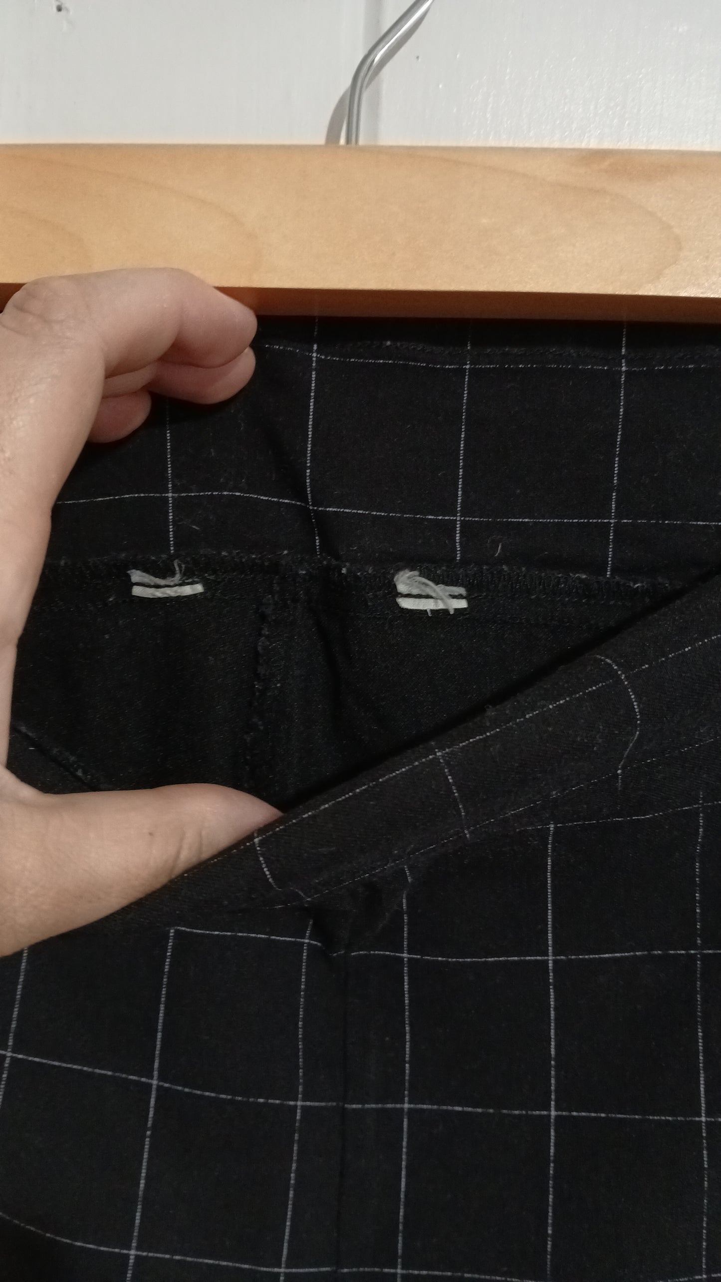 (M) Square Patterened Pants