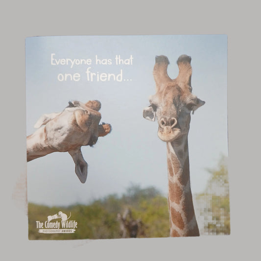 Blank/ Open Card | Friend/Giraffes - that one friend
