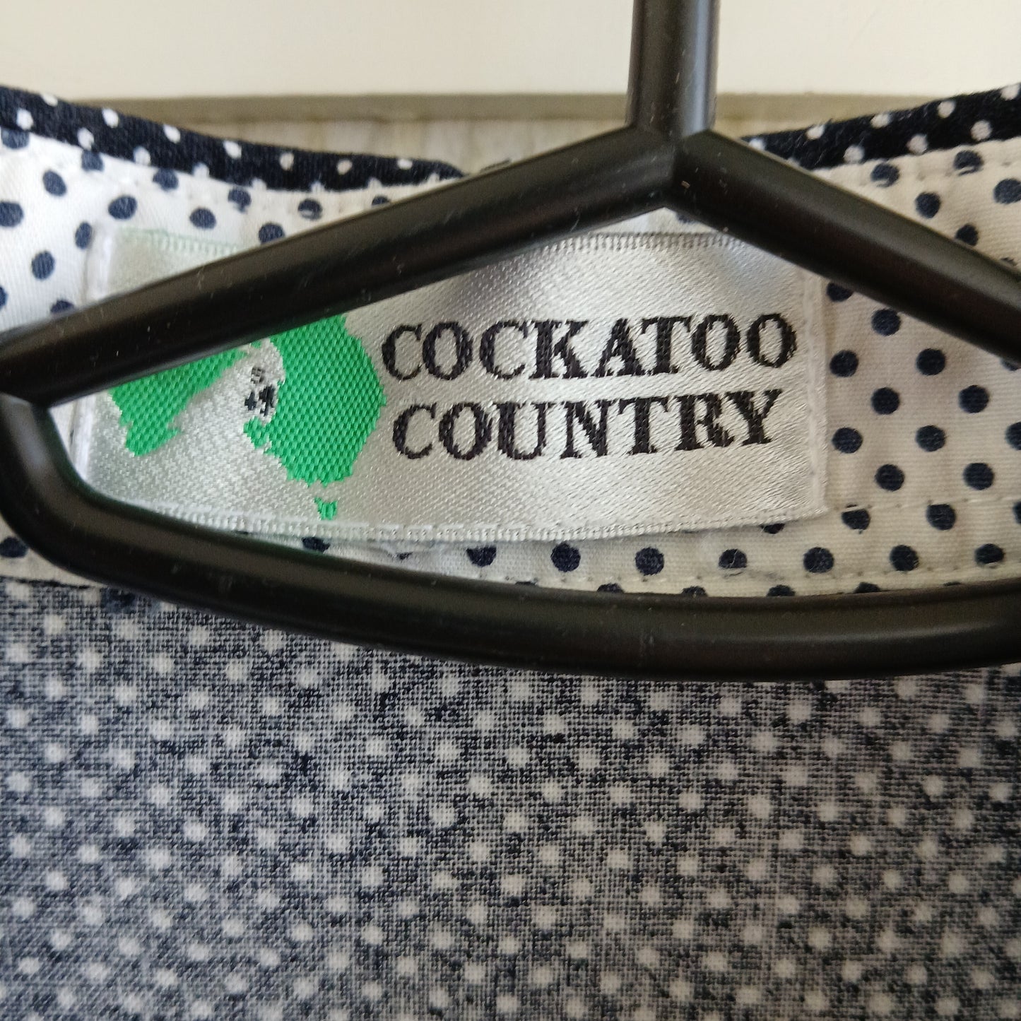 (14) Cockatoo Country Navy Spot L/S Work Shirt