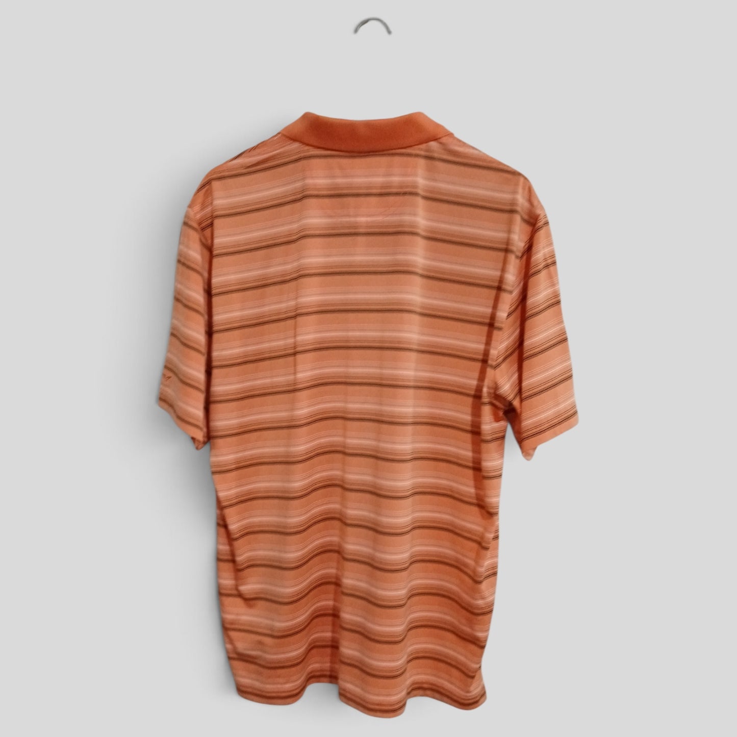 (L) Greg Norman | Orange Striped Polo