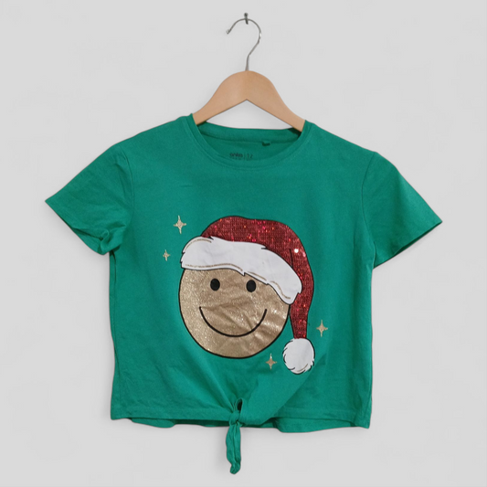 (12JNR) Anko | Santa Smiley Tee