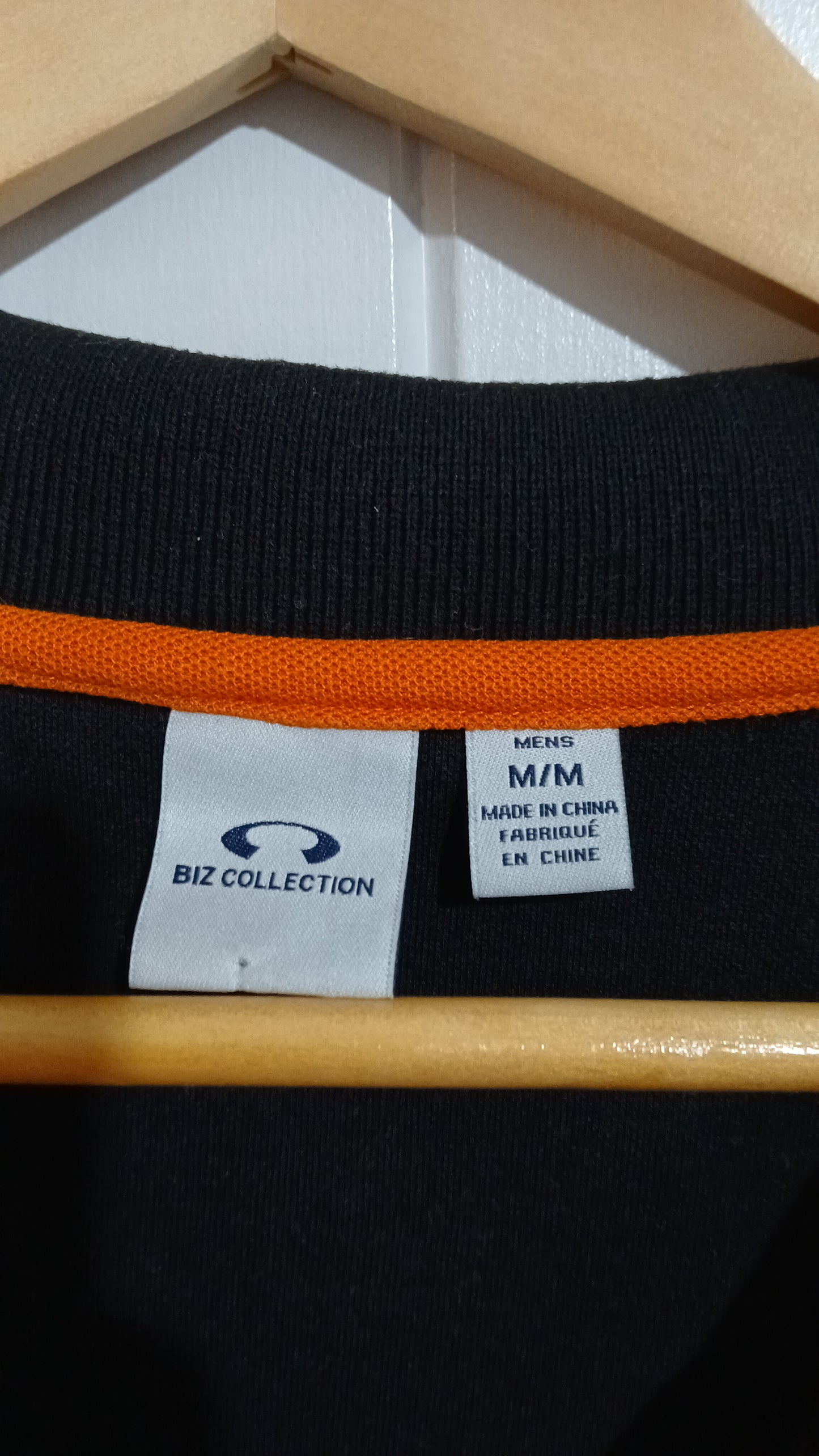 (M) Biz Collection | Black Orange Polo