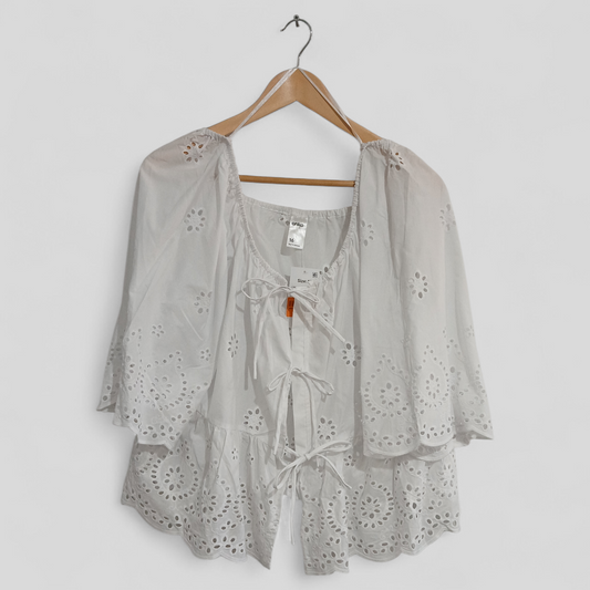 (16) Anko | White Broderie Blouse | BNWT