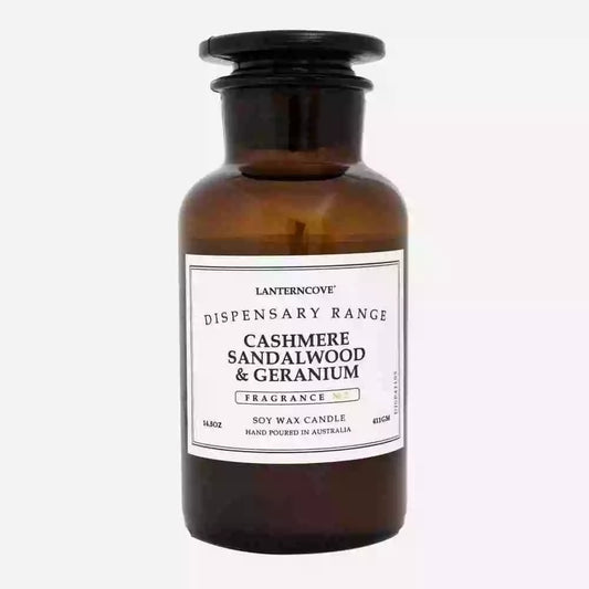 Cashmere Sandalwood & Geranium | Dispensary 14.5oz | Lanterncove