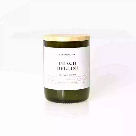 Peach Bellini | Jade 9oz Soy Wax Candle | Lanterncove